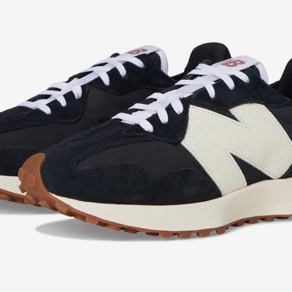 New Balance Women’s 327 Black and White Sneakers